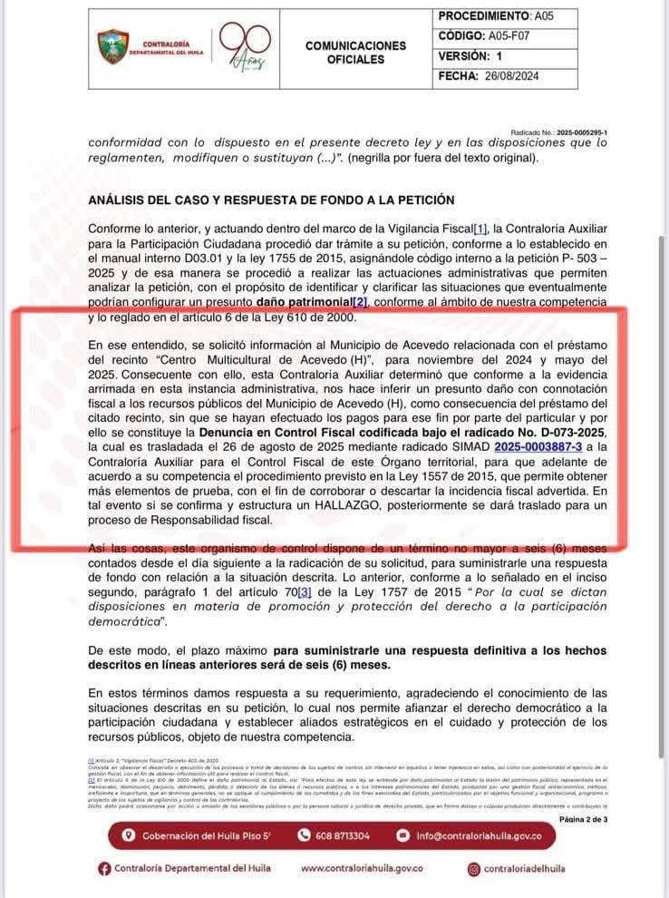 461b427a-58ae-413d-8f9b-f6d1fa98762f-3 Fiscalía investiga al alcalde y concejales de Acevedo por presunto endeudamiento irregular de $5.000 millones