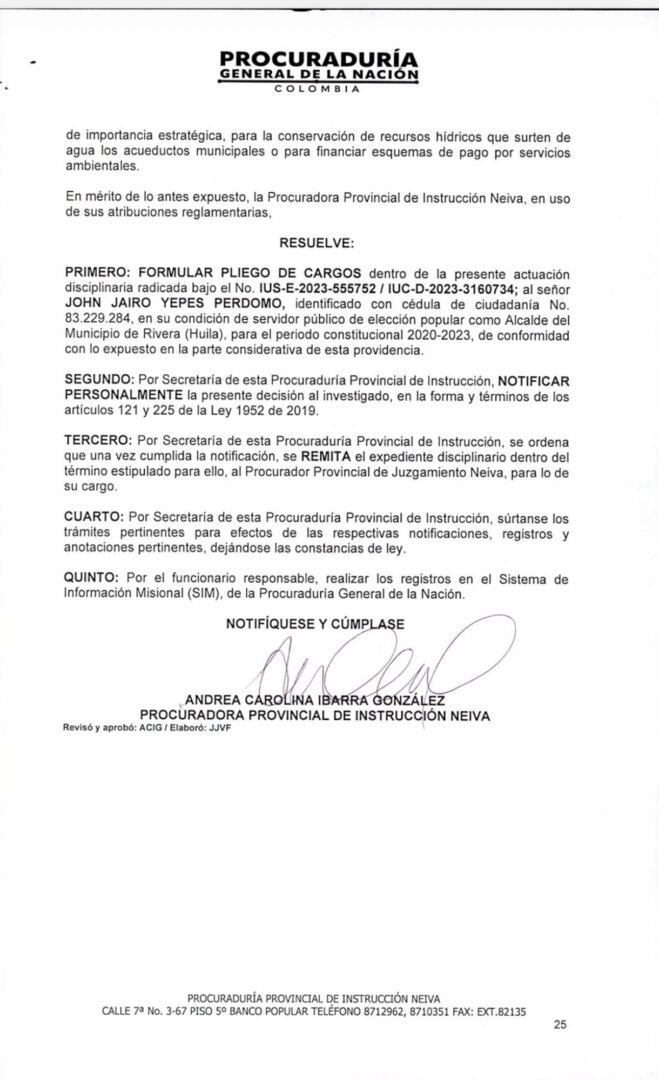 img_8544-3-659x1080 Procuraduría formula pliego de cargos contra exalcalde de Rivera por presunta omisión en inversión obligatoria para proteger fuentes hídricas
